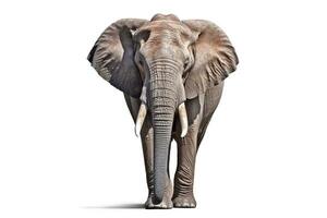 olifant geïsoleerd Aan wit achtergrond.generatief ai. foto