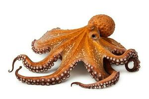 Octopus geïsoleerd Aan wit achtergrond.generatief ai. foto