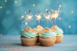 sprankelend cupcakes voor een verjaardag partij foto