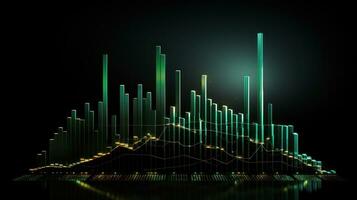 financieel groei diagram tonen naar boven neiging in winsten foto