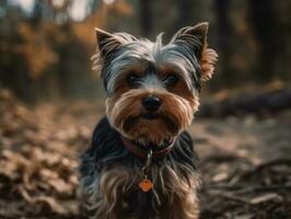 biewer terriër hond gemaakt met generatief ai technologie foto