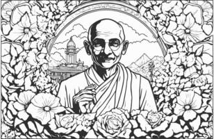 Internationale dag van geweldloosheid Gandhi jayanti. de Internationale dag van geweldloosheid is gemarkeerd Aan 2 oktober, de verjaardag van mahatma gandhi, leider van de Indisch onafhankelijkheid beweging. foto