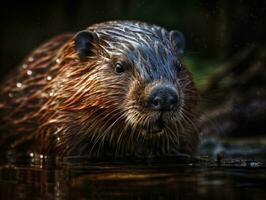 bever portret gemaakt met generatief ai technologie foto