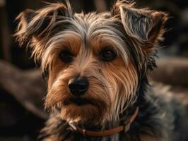 biewer terriër hond gemaakt met generatief ai technologie foto