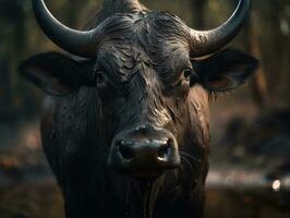buffel portret gemaakt met generatief ai technologie foto