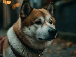 akita hond gemaakt met generatief ai technologie foto