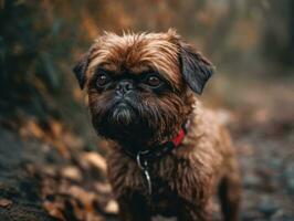 Brussel griffon hond gemaakt met generatief ai technologie foto