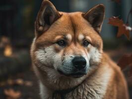 akita hond gemaakt met generatief ai technologie foto