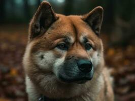 akita hond gemaakt met generatief ai technologie foto