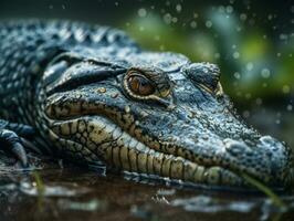 alligator portret gemaakt met generatief ai technologie foto