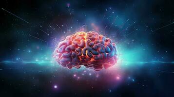 wetenschap hersenen synaps scannen ai gegenereerd foto