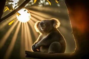 een schattig koala. neurale netwerk ai gegenereerd foto