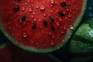 plakjes van watermeloenen. neurale netwerk ai gegenereerd foto