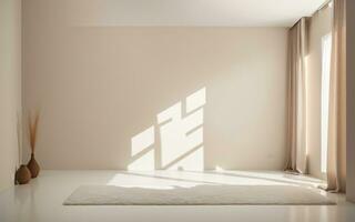minimalistische leeg kamer met warm toon foto