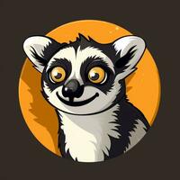 lemur glimlachen vector foto