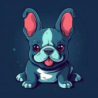 bulldog mascotte glimlachen vector foto