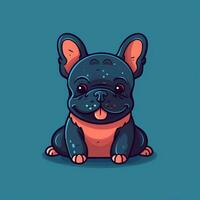 bulldog mascotte glimlachen vector foto