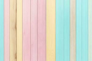 pastel houten planken achtergrond, pastel hout achtergrond, houten planken achtergrond, hout achtergrond, houten achtergrond, kleurrijk hout achtergrond, hout structuur achtergrond, ai generatief foto