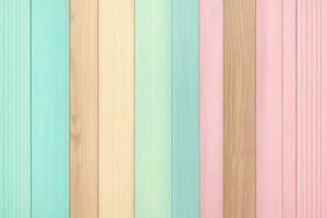 pastel houten planken achtergrond, pastel hout achtergrond, houten planken achtergrond, hout achtergrond, houten achtergrond, kleurrijk hout achtergrond, hout structuur achtergrond, ai generatief foto