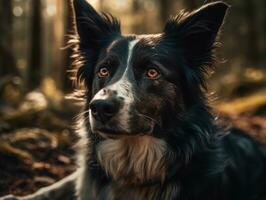 grens collie hond gemaakt met generatief ai technologie foto