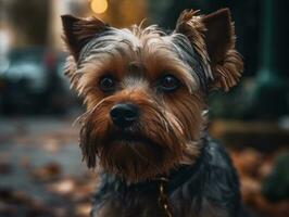 biewer terriër hond gemaakt met generatief ai technologie foto