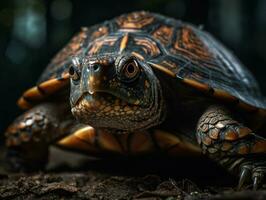 schildpad portret gemaakt met generatief ai technologie foto