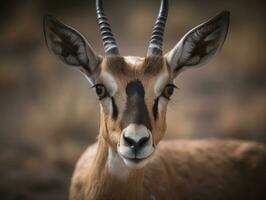 gazelle portret gemaakt met generatief ai technologie foto