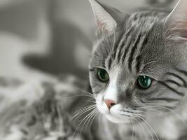 mooi Amerikaans kort haar kat - ai gegenereerd foto