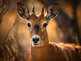 antilope portret gemaakt met generatief ai technologie foto