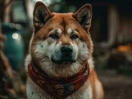 akita hond gemaakt met generatief ai technologie foto