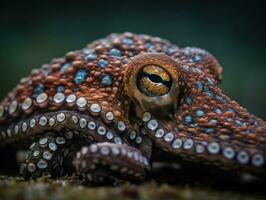 Octopus portret gemaakt met generatief ai technologie foto