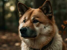 akita hond gemaakt met generatief ai technologie foto