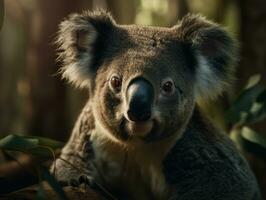 koala portret gemaakt met generatief ai technologie foto