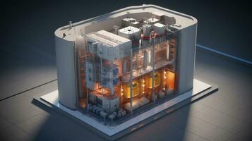 reactor klein modulair nucleair ai gegenereerd foto