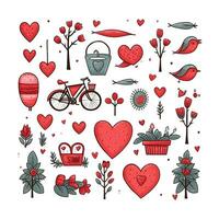 Valentijn dag hart element liefde gelukkig viering roze sjabloon generatief ai. foto