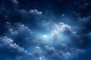 ruimte nacht lucht met wolk en ster, abstract achtergrond.generatief ai. foto