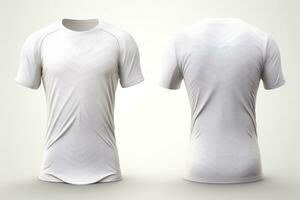 mockup sport- Amerikaans voetbal team uniformen wit shirt, generatief ai illustratie foto
