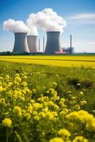 nucleair macht fabriek ai generatief foto