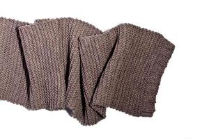 gebreide bruine wollen sjaal foto