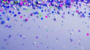 abstract paars achtergrond met kleurrijk confetti foto