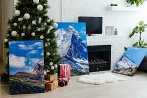 Kerstmis geschenk foto canvas vakantie