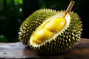 produceren van mooi durian van de boomgaard genereren ai foto