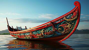 traditioneel Thais boot Aan de strand genereren ai foto
