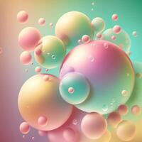 ai generatief abstract pastel bubbel achtergrond foto