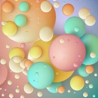 ai generatief abstract pastel bubbel achtergrond foto