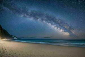 mooi melkachtig manier Bij de strand. ai generatief pro foto