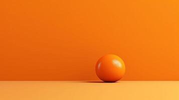 een oranje Aan oranje pastel geïsoleerd achtergrond ai generatief foto