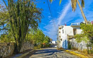 puerto escondido oaxaca Mexico 2023 typisch mooi kleurrijk toerist straat trottoir stad puerto escondido Mexico. foto