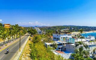 puerto escondido oaxaca Mexico 2023 typisch mooi kleurrijk toerist straat trottoir stad puerto escondido Mexico. foto