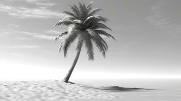 3 d renderen van een palm boom met een mooi achtergrond foto